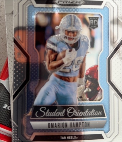 2025 Panini Prizm Draft Picks #13 Omarion Hampton Student Orientation Rookie — front