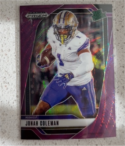 2025 Panini Prizm Draft Picks #169 Jonah Coleman — front