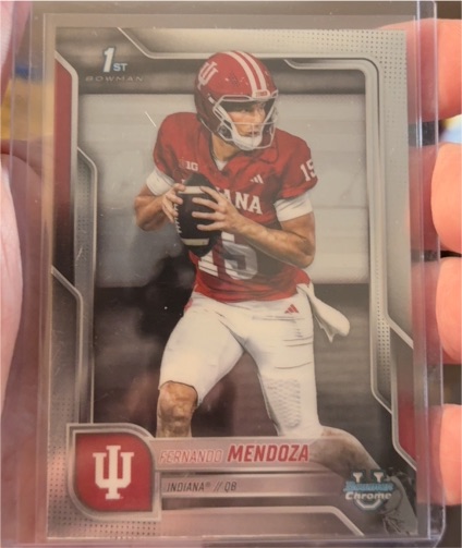 2025 Bowman University Chrome #109 Fernando Mendoza — front