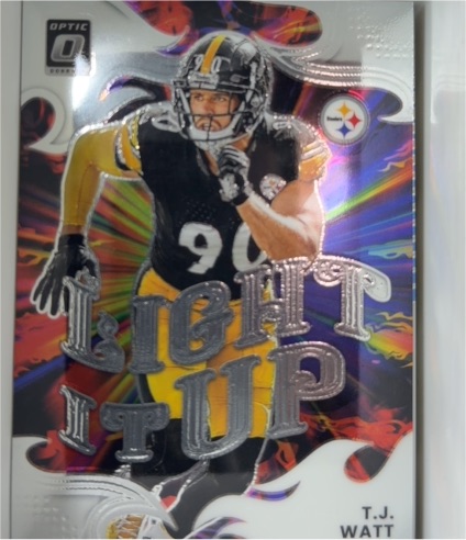 2025 Panini Donruss Optic #13 T.J. Watt Light It Up — front