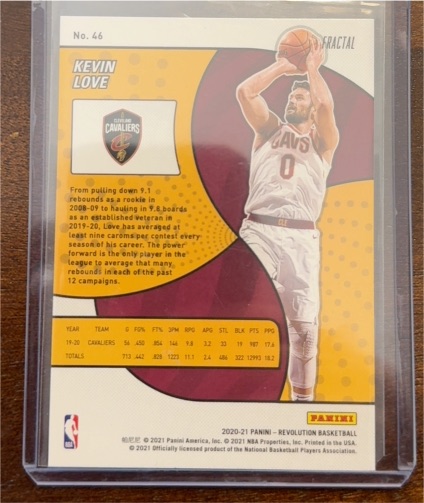 2020-21 Panini Revolution #46 Kevin Love — front