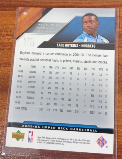 2005-06 Upper Deck #24 Earl Boykins — front