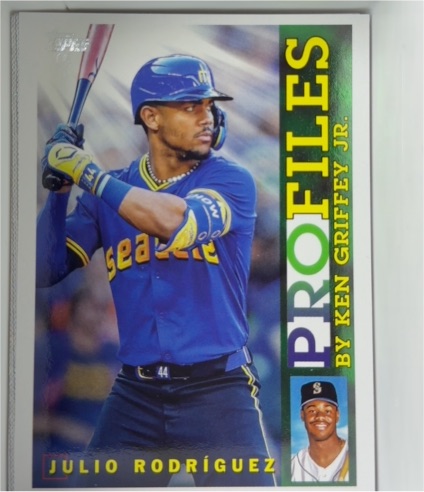 2026 Topps Series 1 #TP-21 Julio Rodríguez Profiles by Ken Griffey Jr. — front