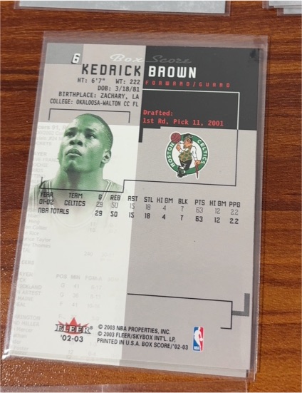 2002-03 Fleer Box Score #6 Kedrick Brown — front
