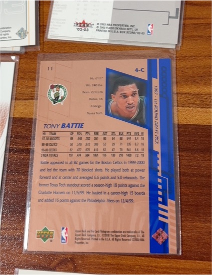 2002-03 Upper Deck #4-C Tony Battie — front