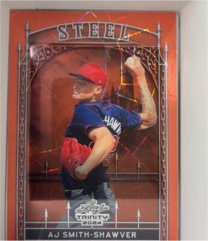 2024 Leaf Trinity Steel #S-1 AJ Smith-Shawver — front