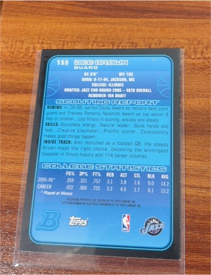 2006-07 Topps #155 Dee Brown RC — front