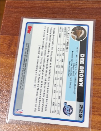 1990-91 Fleer Update #U-6 Dee Brown — front