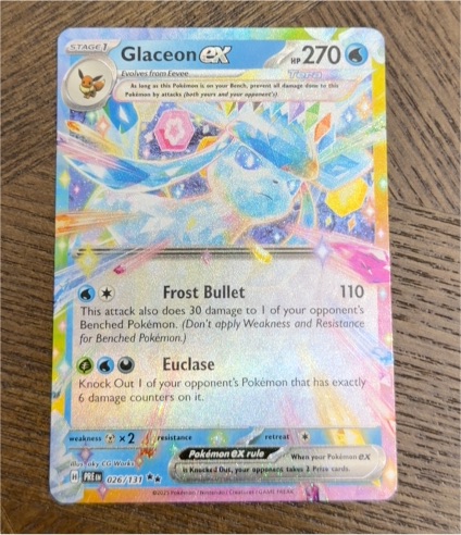 2016 Pokémon TCG Prismatic Evolutions #026 Glaceon EX — front