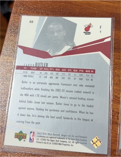 2002-03 Upper Deck #88 Caron Butler — front