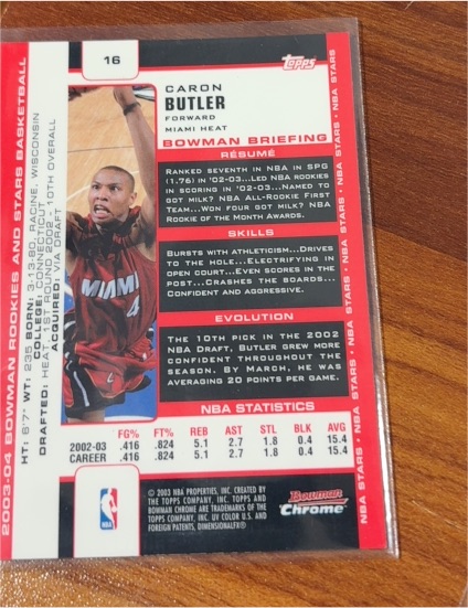 2003-04 Bowman Chrome #16 Caron Butler — front