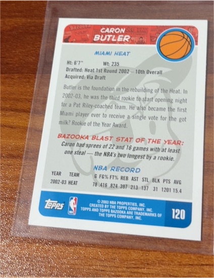 2003-04 Topps Bazooka #120 Caron Butler — front