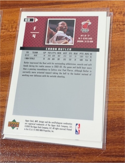 2002-03 Upper Deck #193 Caron Butler — front