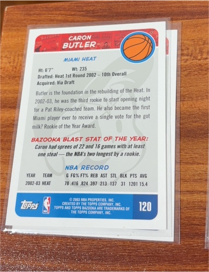 2003-04 Bazooka #120 Caron Butler — front