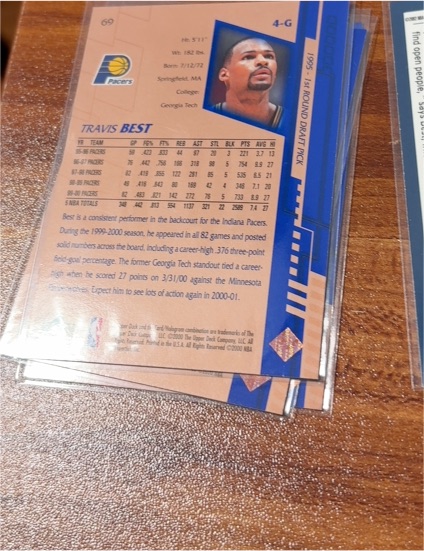 1995 Upperdeck Travis Best Collectors Choice #319 Pacers — front