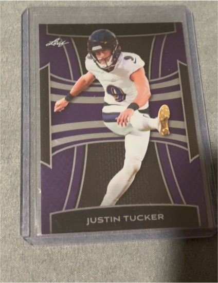 2025 Leaf Metal Football #99 Justin Tucker — front