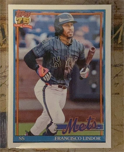 2026 Topps Series 1 1991 Retro Throwback #T91-19 Francisco Lindor — front