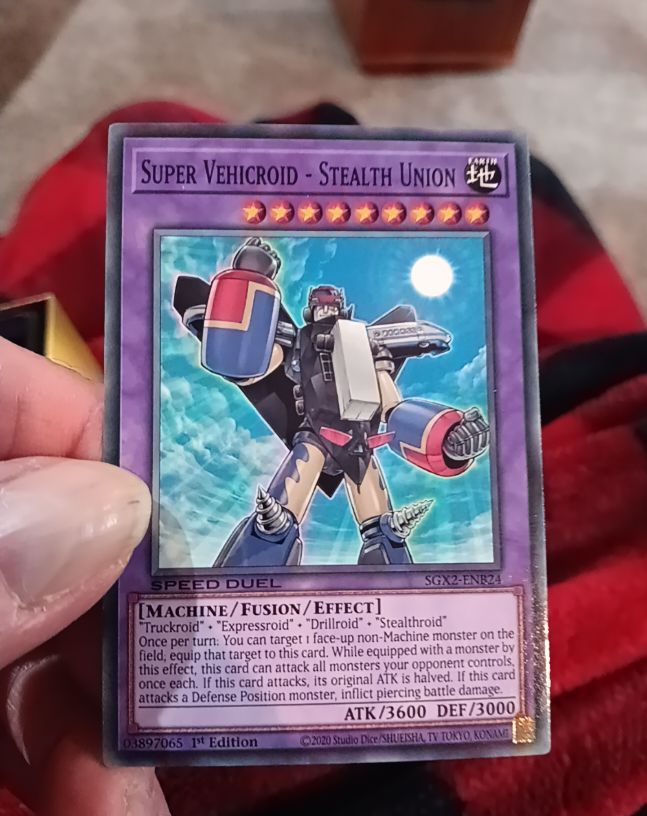2020 Yu-Gi-Oh! SGX2-ENB24 Super Vehicroid - Stealth Union — front
