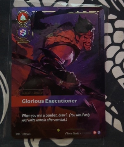 Riftbound Spiritforged Draven Glorious Executioner Overnumbered #242/221 — front