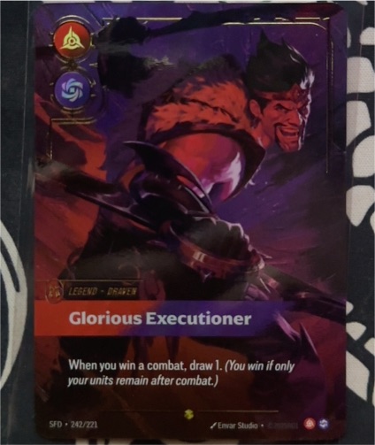 2025 Spiritforged Riftbound #242 Glorious Executioner Draven — front