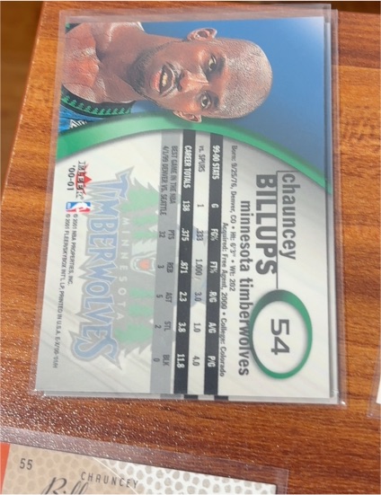 2000-01 E-X #54 Chauncey Billups Minnesota Timberwolves — front