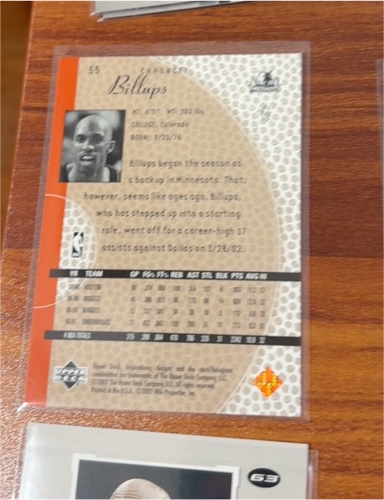 2001-02 Upper Deck #103 Chauncey Billups — front