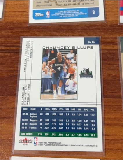 2001 Fleer #66 Chauncey Billups — front