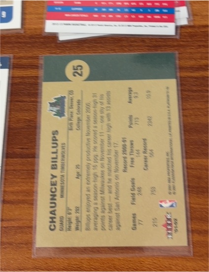 1994 Fleer #25 Chauncey Billups — front
