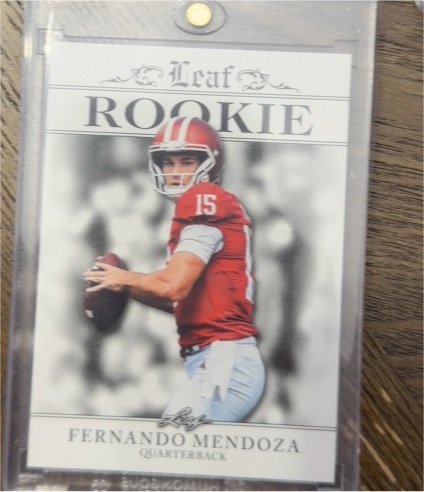 2025 Leaf Rookie Achievement #RA-08 Fernando Mendoza — front