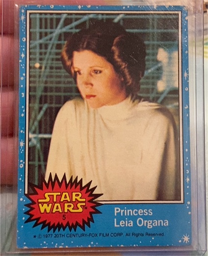 1977 Topps Star Wars #5 Princess Leia Organa — front