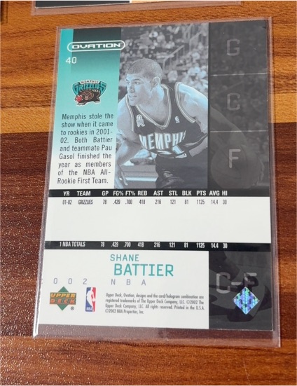 2001 Upper Deck Ovation #40 Shane Battier — front
