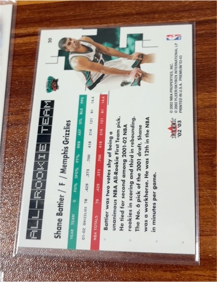 2002-03 Fleer Premium All-Rookie Team #EM20 Shane Battier — front