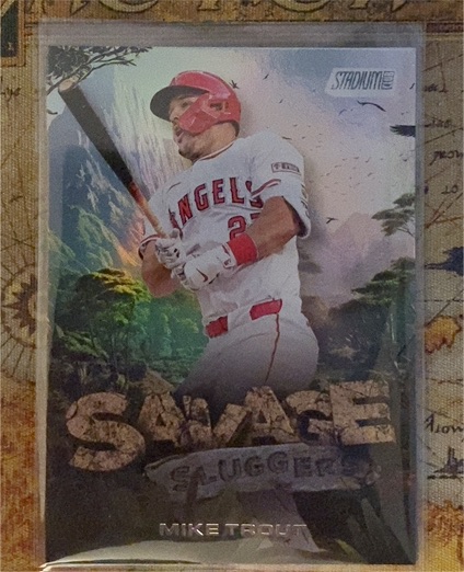 2025 Topps Stadium Club #SS-13 Mike Trout Savage Sluggers — front