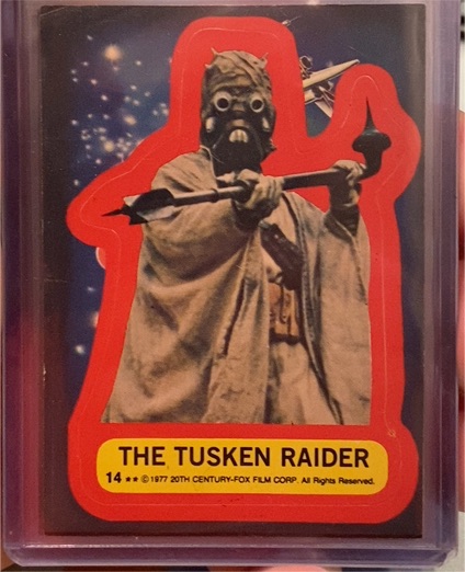 1977 Topps Star Wars #14 The Tusken Raider Sticker — front