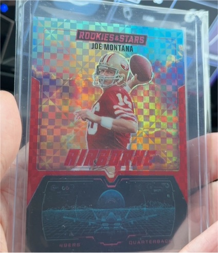 2025 Panini Rookies & Stars #12 Joe Montana Airborne Red Plaid — front