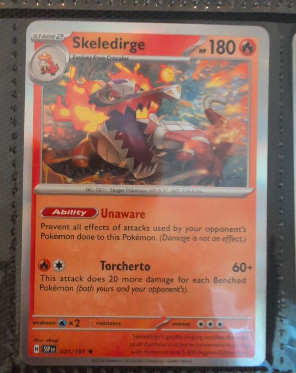 2023 Pokemon Scarlet & Violet Surging Sparks #031 Skeledirge — front