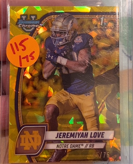 2024 Bowman Chrome #115 Jeremiyah Love — front
