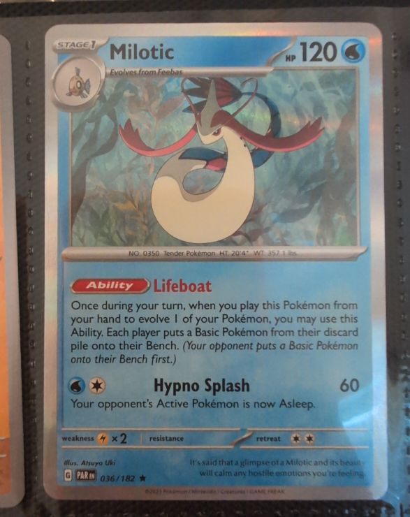 2023 Pokémon TCG Paradox Rift #036 Milotic — front