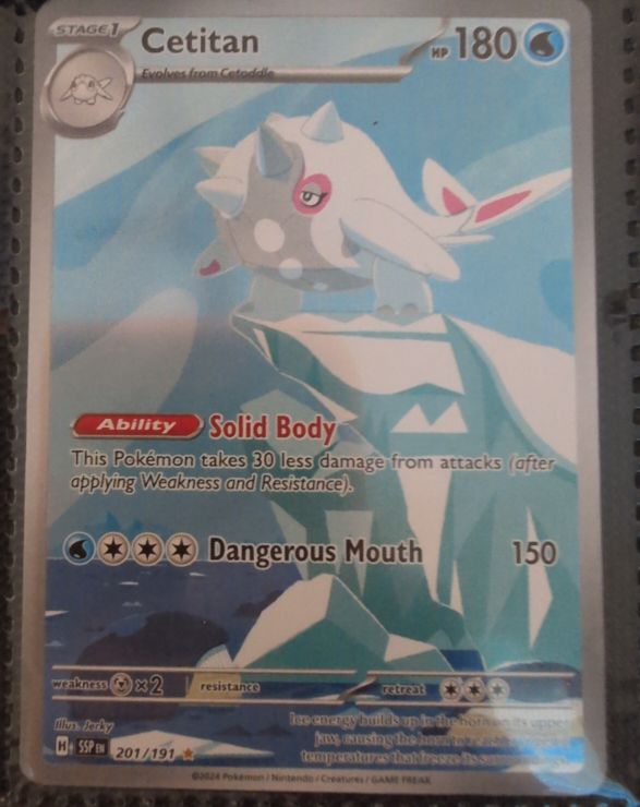 2024 Pokémon Sv08 Surging Sparks #201 Cetitan — front