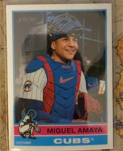 2025 Topps Heritage Chrome #482 Miguel Amaya — front