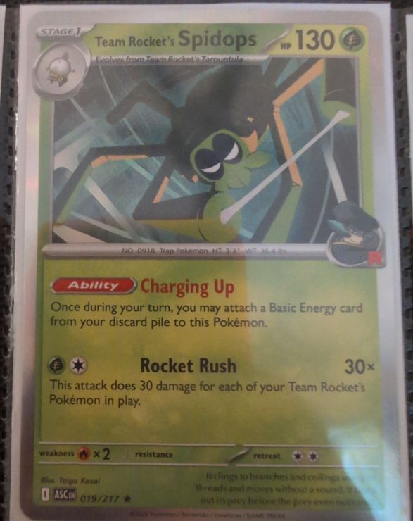 2023 The Pokémon Company Ascended Heroes #019 Team Rocket's Spidops — front