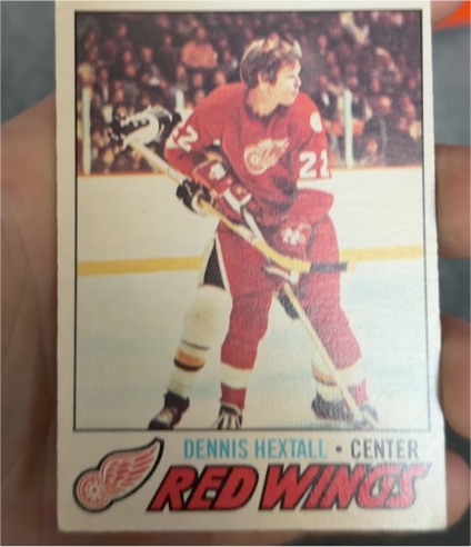 1977-78 Topps #197 Dennis Hextall Detroit Red Wings — front