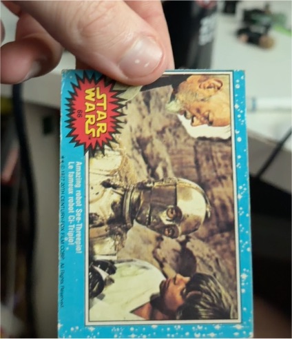 1977 Topps Star Wars Series 1 Blue #66 Amazing Robot See-Threepio — front