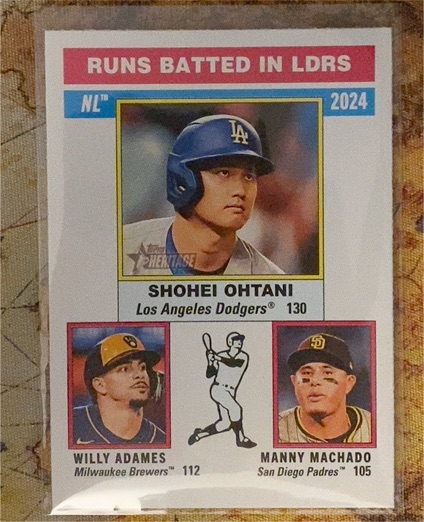 2024 Topps Heritage #195 Shohei Ohtani Runs Batted In Leaders — front