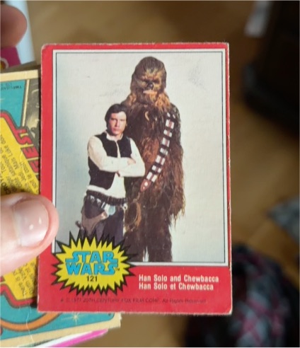 1977 Topps Star Wars #121 Han Solo and Chewbacca — front