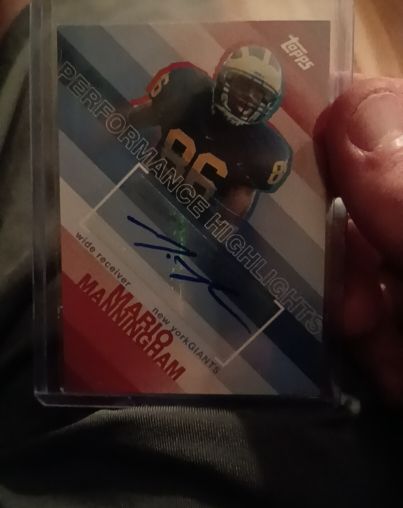2008 Topps Performance Highlights Autographs #THAMMO Mario Manningham — front