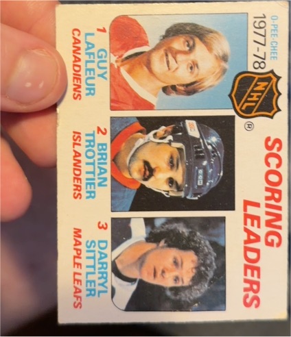 1978-79 Topps #65 Scoring Leaders Guy Lafleur, Brian Trottier, Darryl Sittler — front