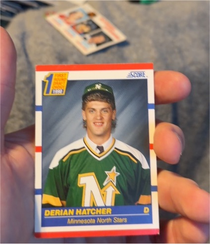 1990-91 Score #430 Derian Hatcher Minnesota North Stars Rookie — front