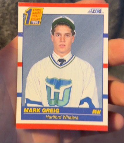 1990-91 Score American #431 Mark Greig Hartford Whalers Rookie — front
