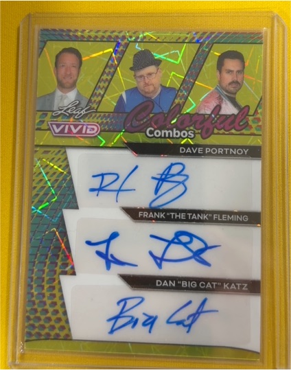 2024 Leaf Vivid Colorful Combos #Colorful Combos Dave Portnoy, Frank "The Tank" Fleming, Dan "Big Cat" Katz — front
